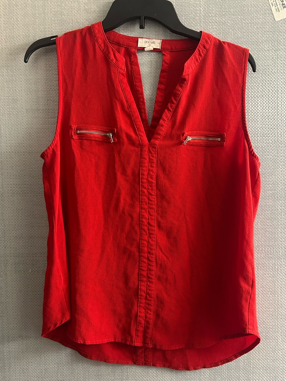 Red Chocolate USA Zipper Blouse